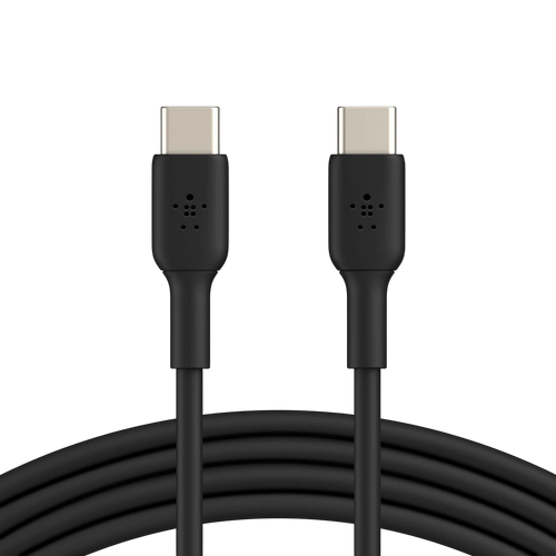 Belkin BoostCharge USB-C to USB-C 60W cable in black, coiled