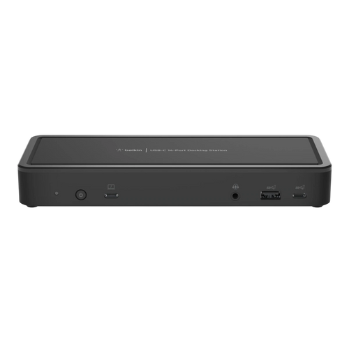 Belkin 14-port USB-C triple display docking station, front angled