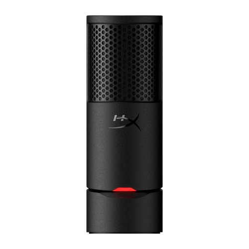 HyperX SoloCast 2 USB microphone, front view with mute LED