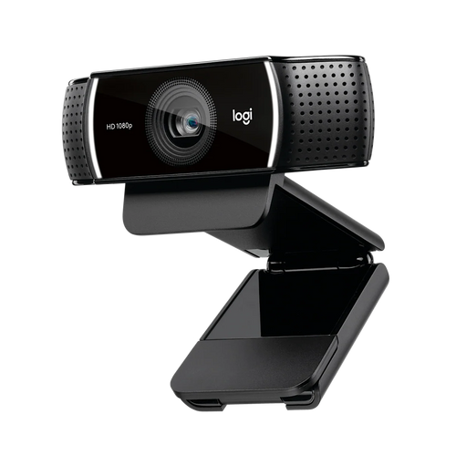 Logitech C922 Pro Stream webcam, angled view
