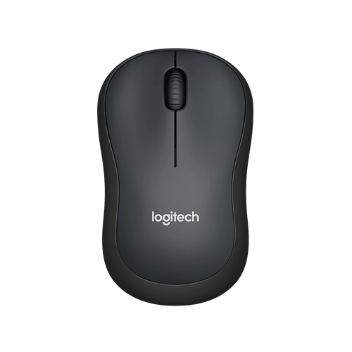 Logitech M220 Silent wireless mouse, charcoal, top view