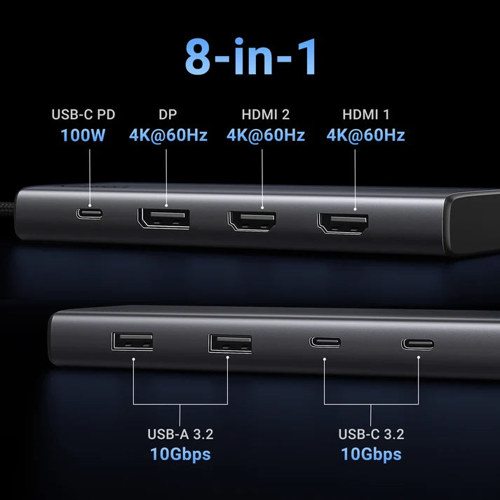 UGreen 35625 Revodok 8-in-1 USB-C Docking Station