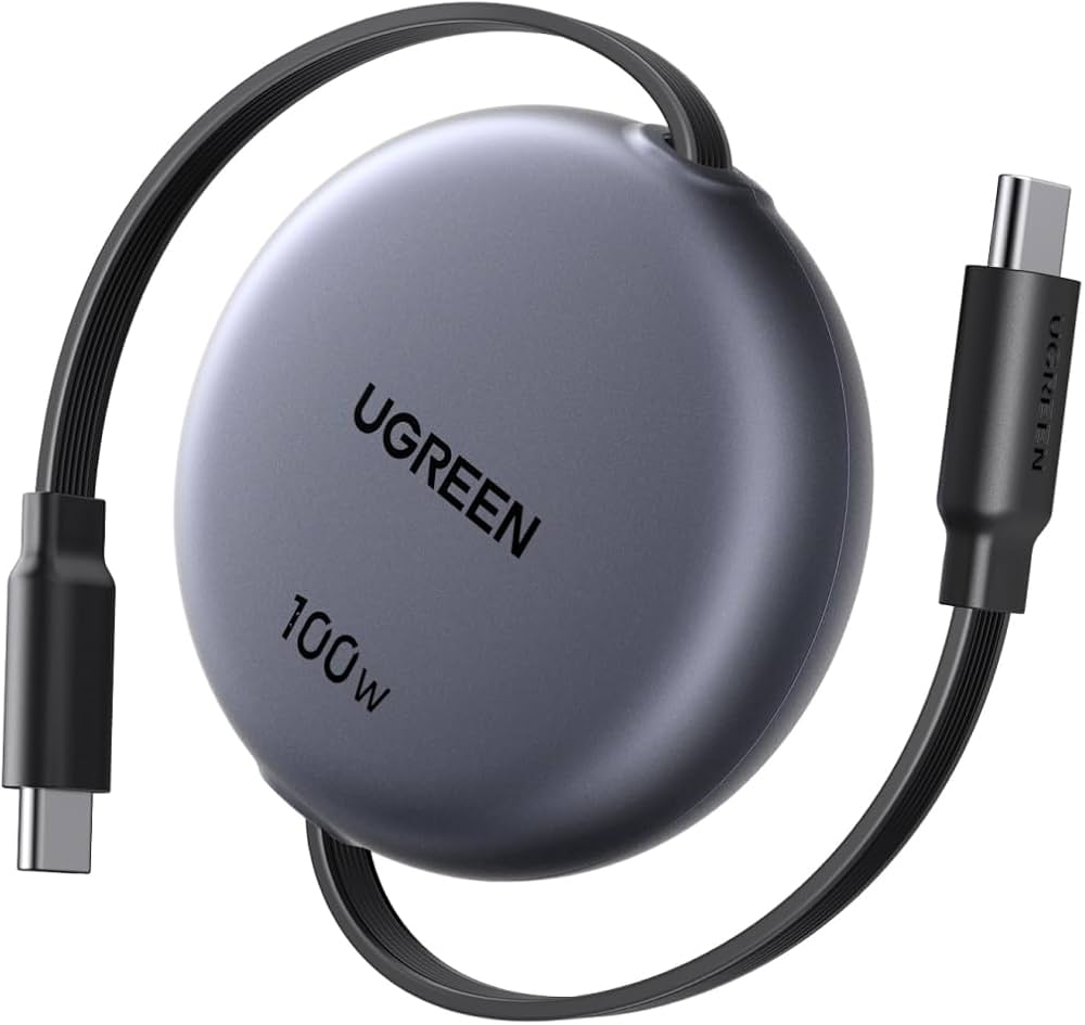 UGreen USB-C to USB-C RapidCharge 100W Retractable Cable