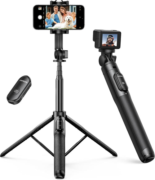 UGreen LP586 Selfie Stick Tripod with Bluetooth Remote - 1.57m