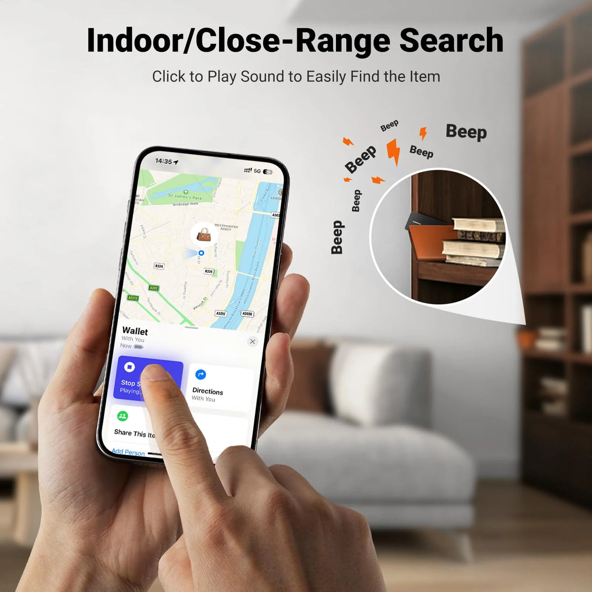 UGreen FineTrack Slim Smart Card Finder - Bluetooth 5.0