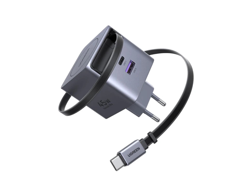 UGreen Nexode Pro 45W USB-C Charger with Retractable Cable