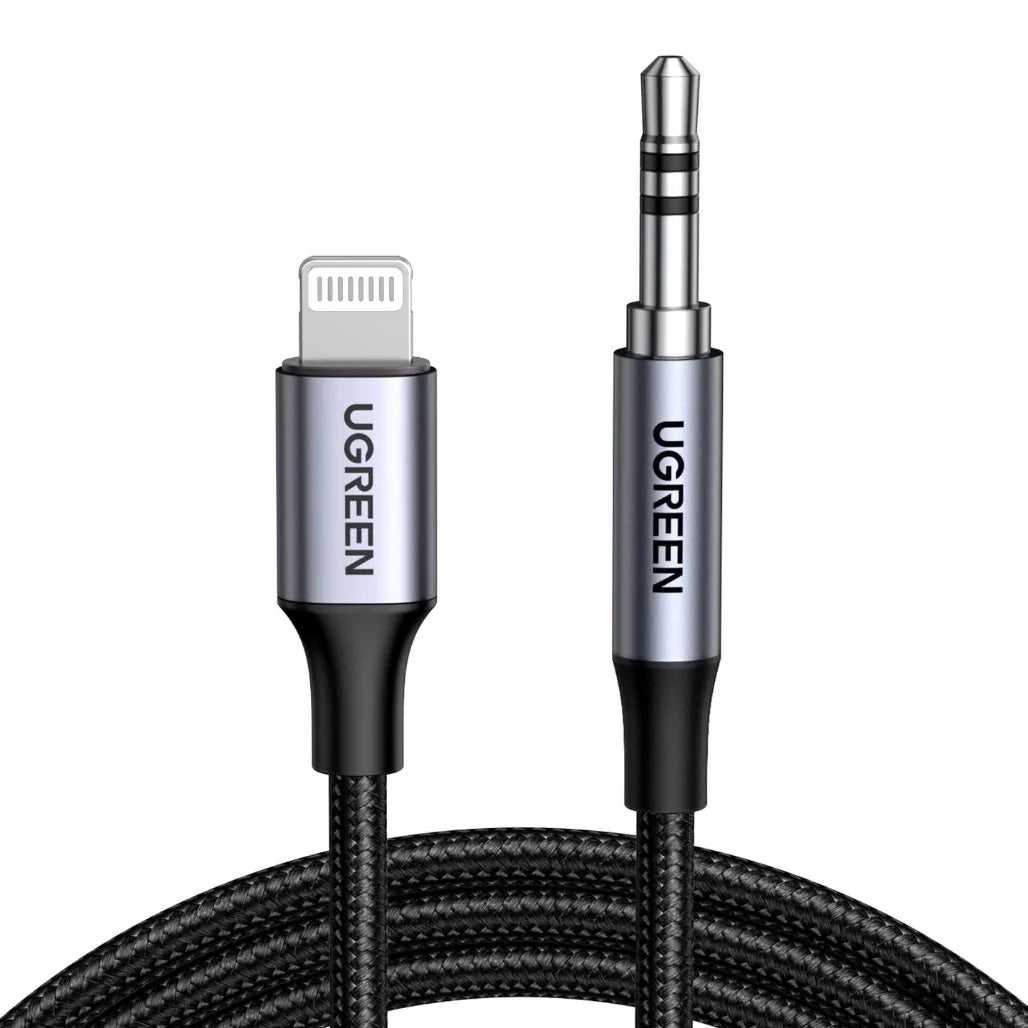 Ugreen Lightning to AUX Audio Braided Cable (70509) – 1 Meter