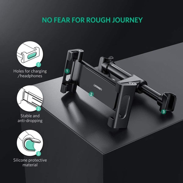 UGREEN LP160 Car Headrest Phone & Tablet Holder (60108) – 12.9"