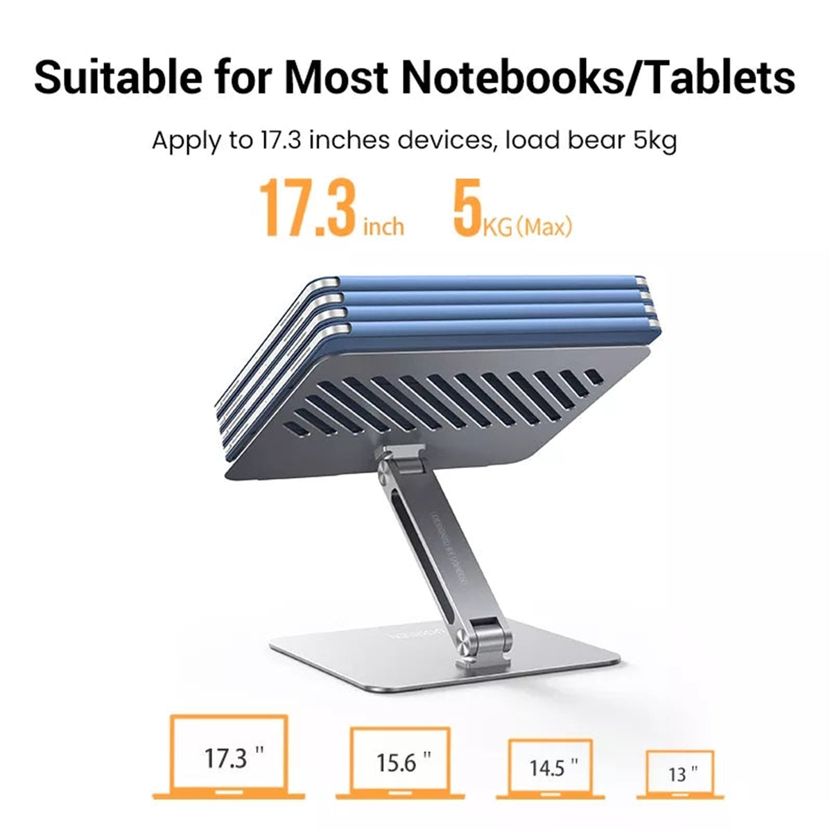 UGREEN LP339 Adjustable Laptop Stand 17.3" – Aluminum (40291)