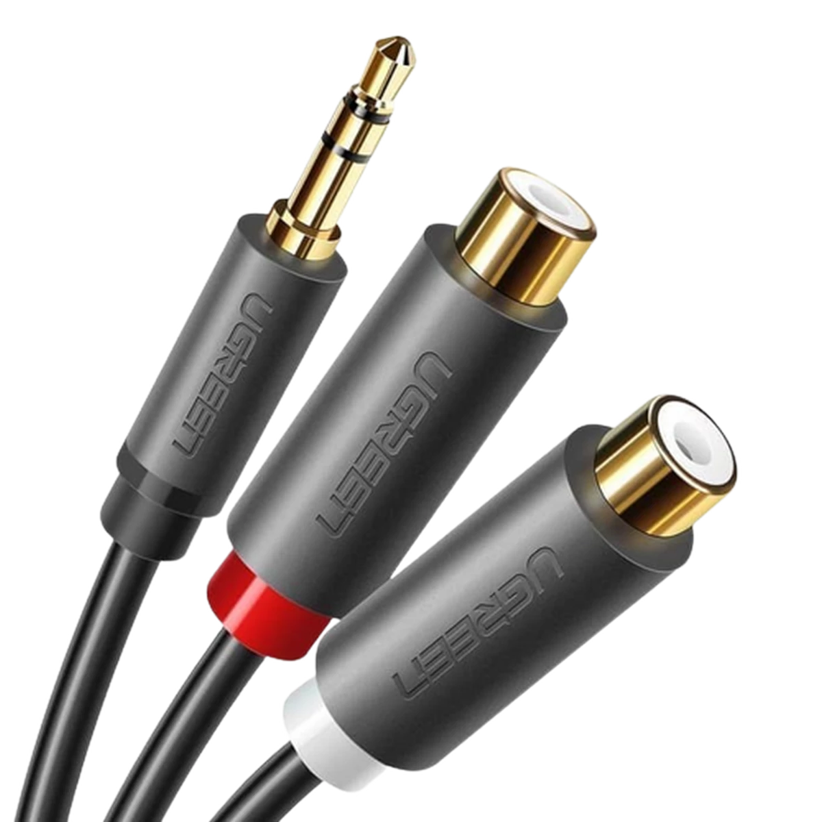 UGREEN 3.5mm AUX to 2 RCA Cable (10532) – 20cm