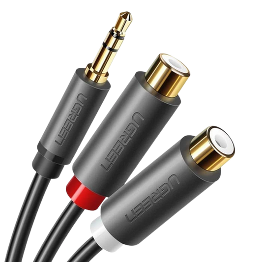 UGREEN 3.5mm AUX to 2 RCA Cable (10532) – 20cm