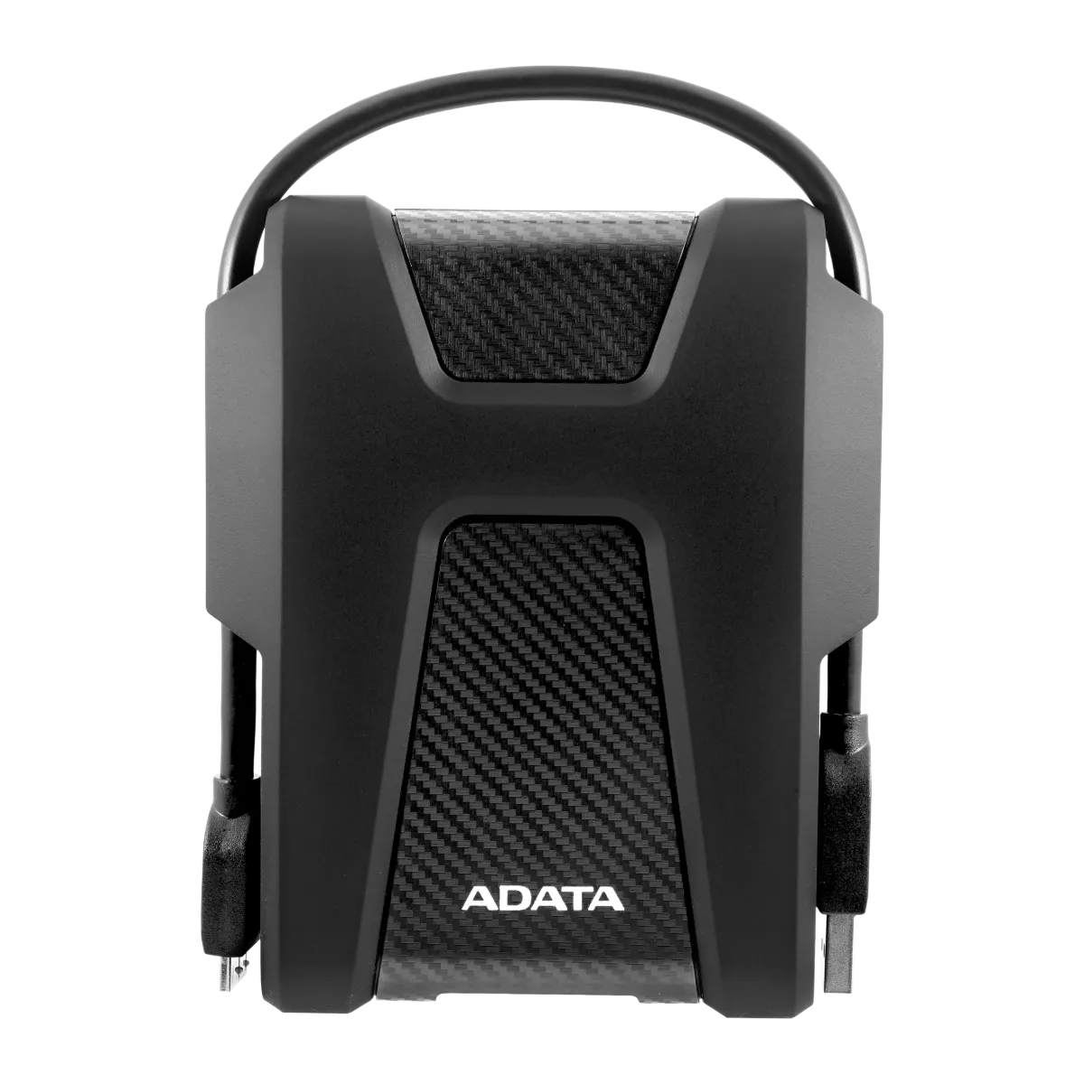 ADATA HD680 2TB rugged external hard drive in black, front