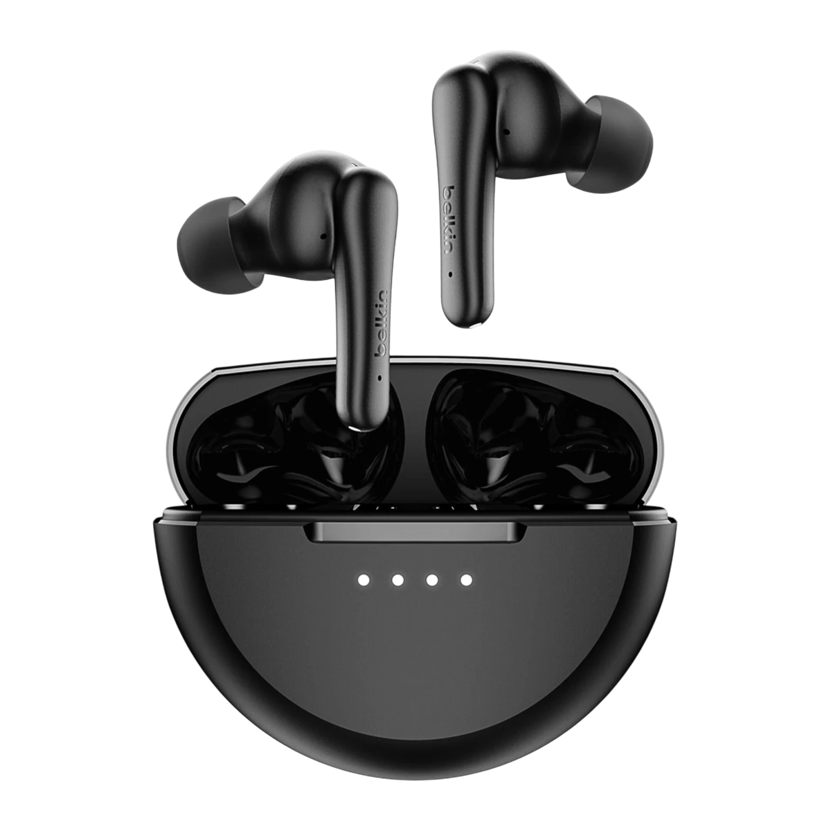Belkin AUC015 earbuds in open charging case
