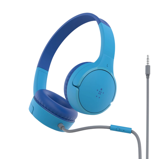 Belkin SoundForm Mini wired kids headphones in blue