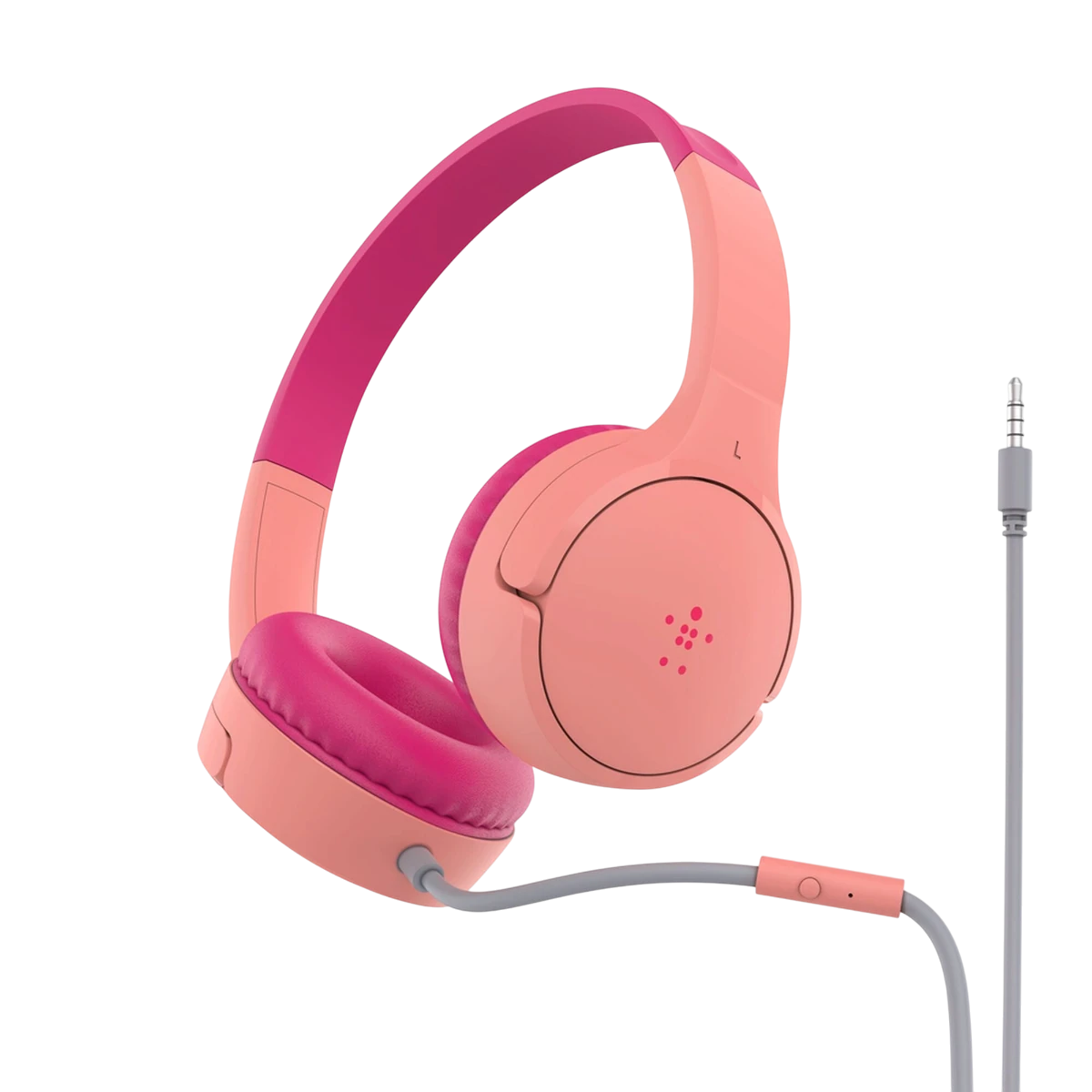 Belkin SoundForm Mini wired kids headphones in pink