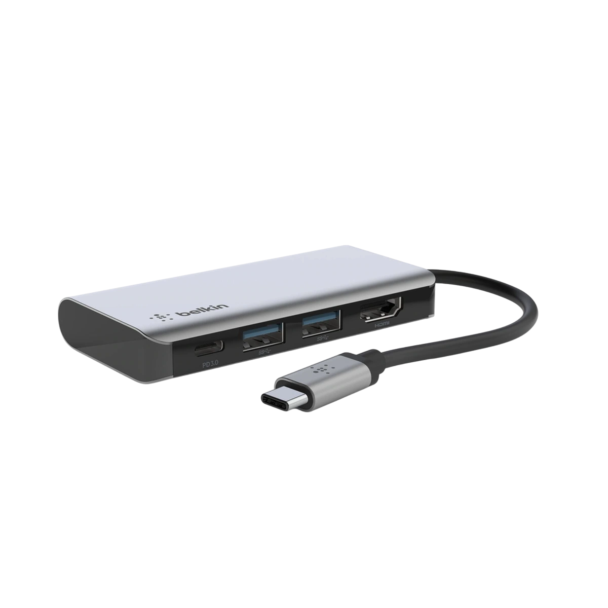 Belkin USB-C 4-in-1 multiport adapter in space grey