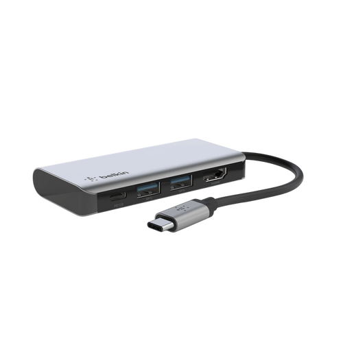 Belkin USB-C 4-in-1 multiport adapter in space grey