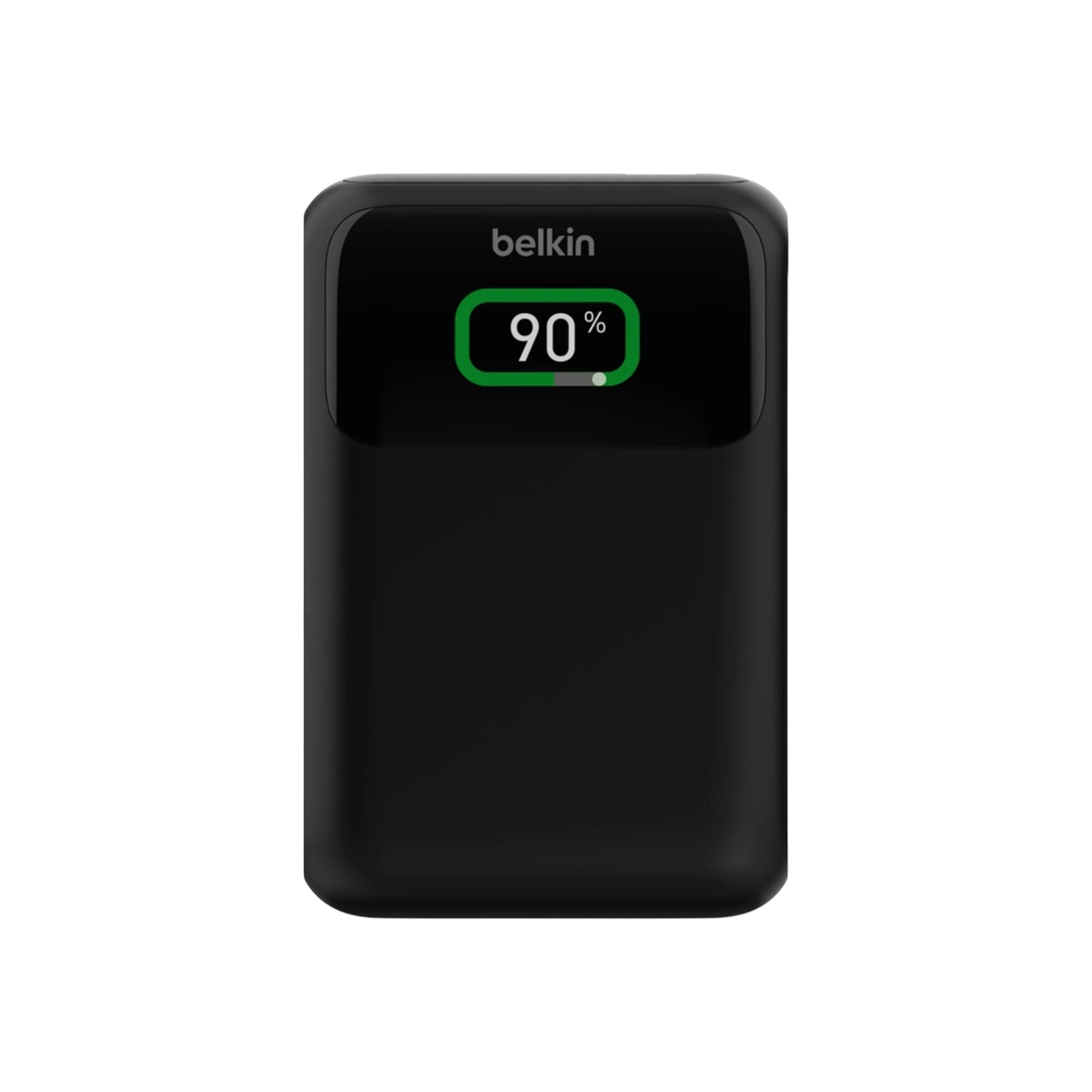 Belkin BPB020 power bank front view with battery percentage display