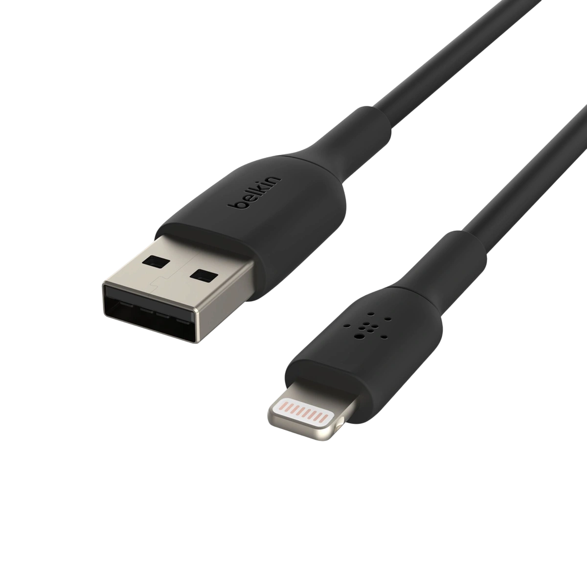 Belkin USB-A to Lightning cable for iPhone, connector detail
