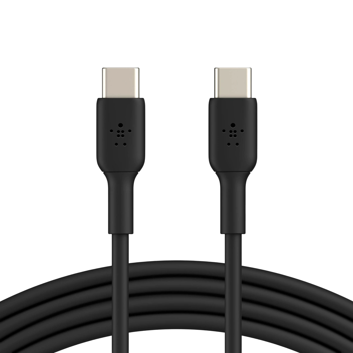 Belkin BoostCharge USB-C to USB-C 60W cable in black, coiled