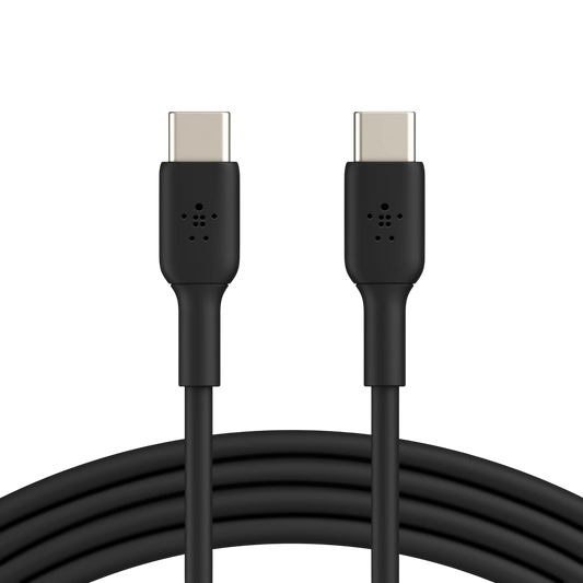 Belkin BoostCharge USB-C to USB-C 60W cable in black, coiled