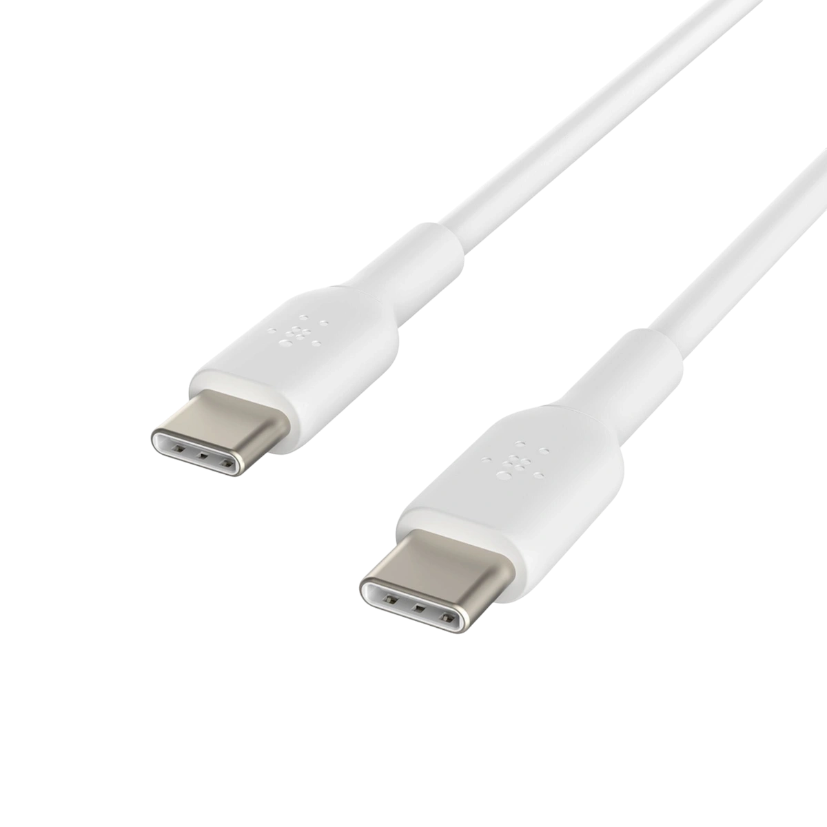Belkin USB-C to USB-C cable, white, connector close-up