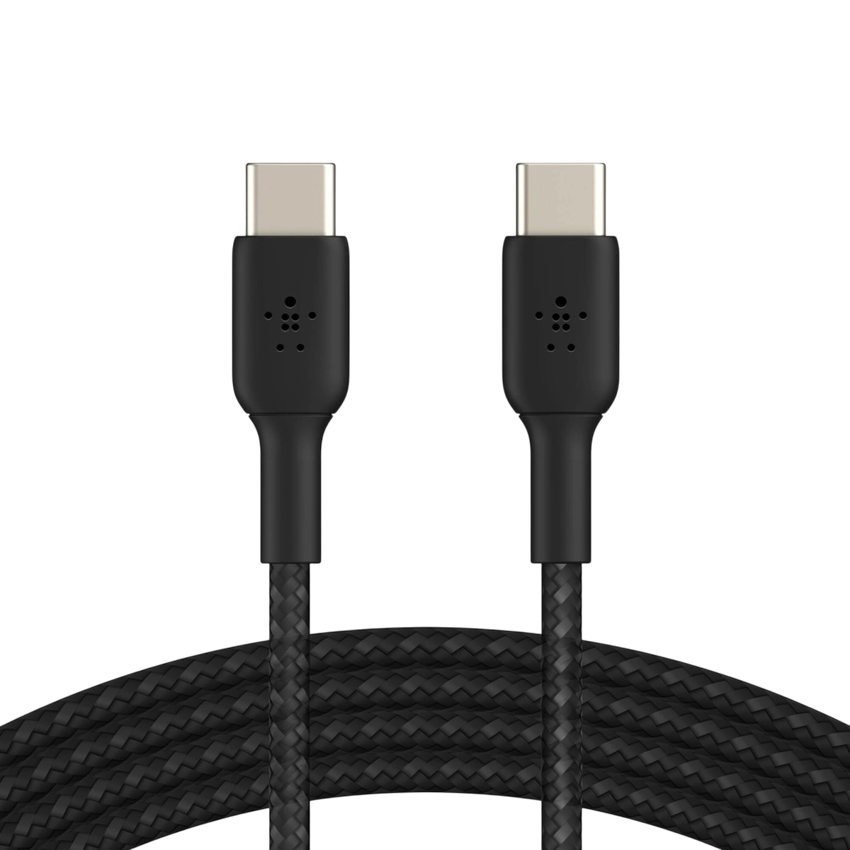 Belkin BoostCharge braided USB-C to USB-C 60W cable, black, coiled