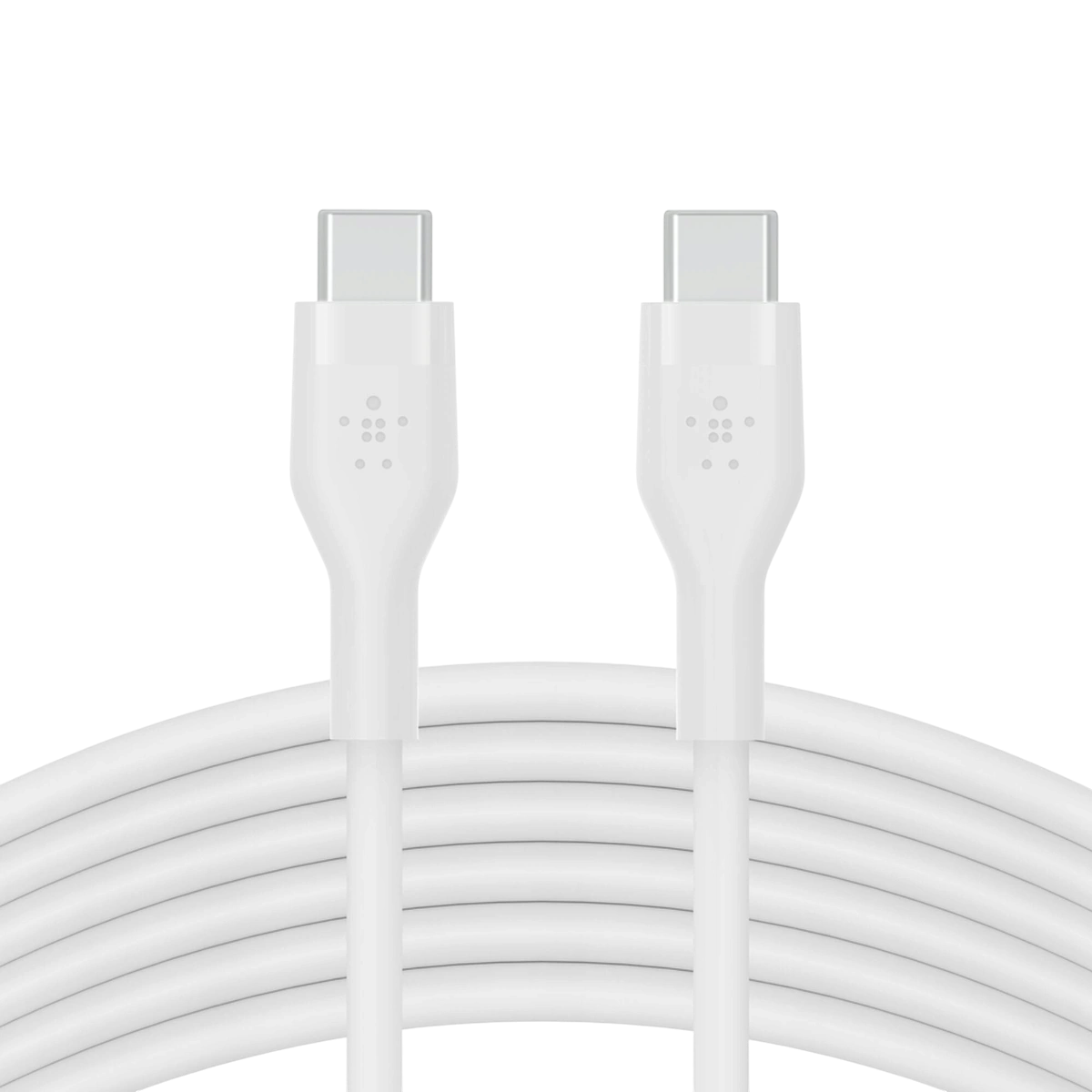 Belkin CAB009 3m white silicone cable coiled