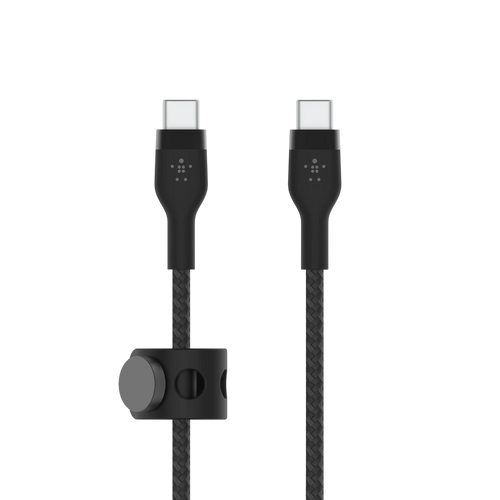 Belkin BoostCharge Pro Flex USB-C cable with magnetic strap, black