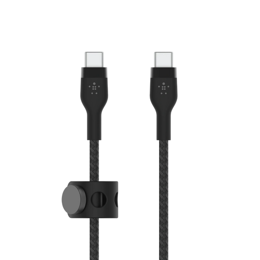 Belkin BoostCharge Pro Flex USB-C cable with magnetic strap, black
