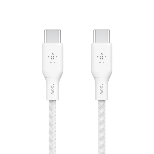 Belkin BoostCharge 100W braided USB-C to USB-C cable 2m, white