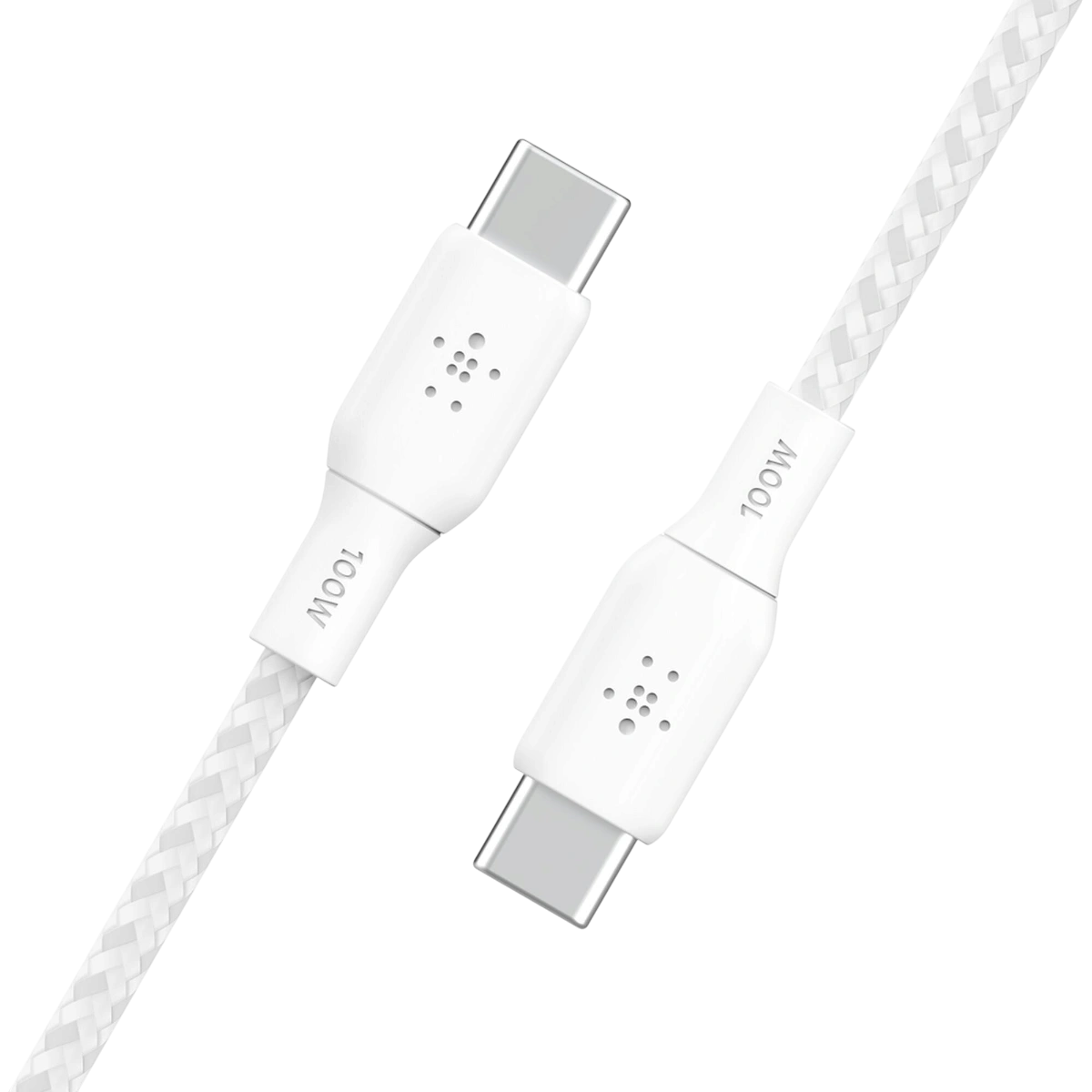 Belkin 100W USB-C cable, angled connector view