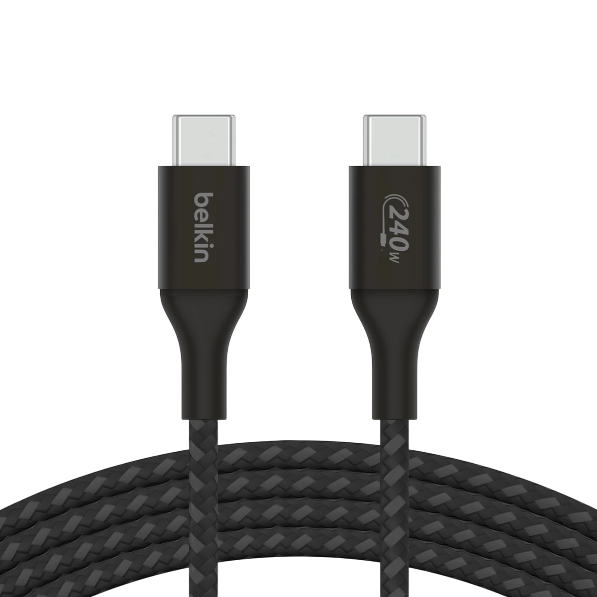 Belkin 240W braided USB-C cable with coil