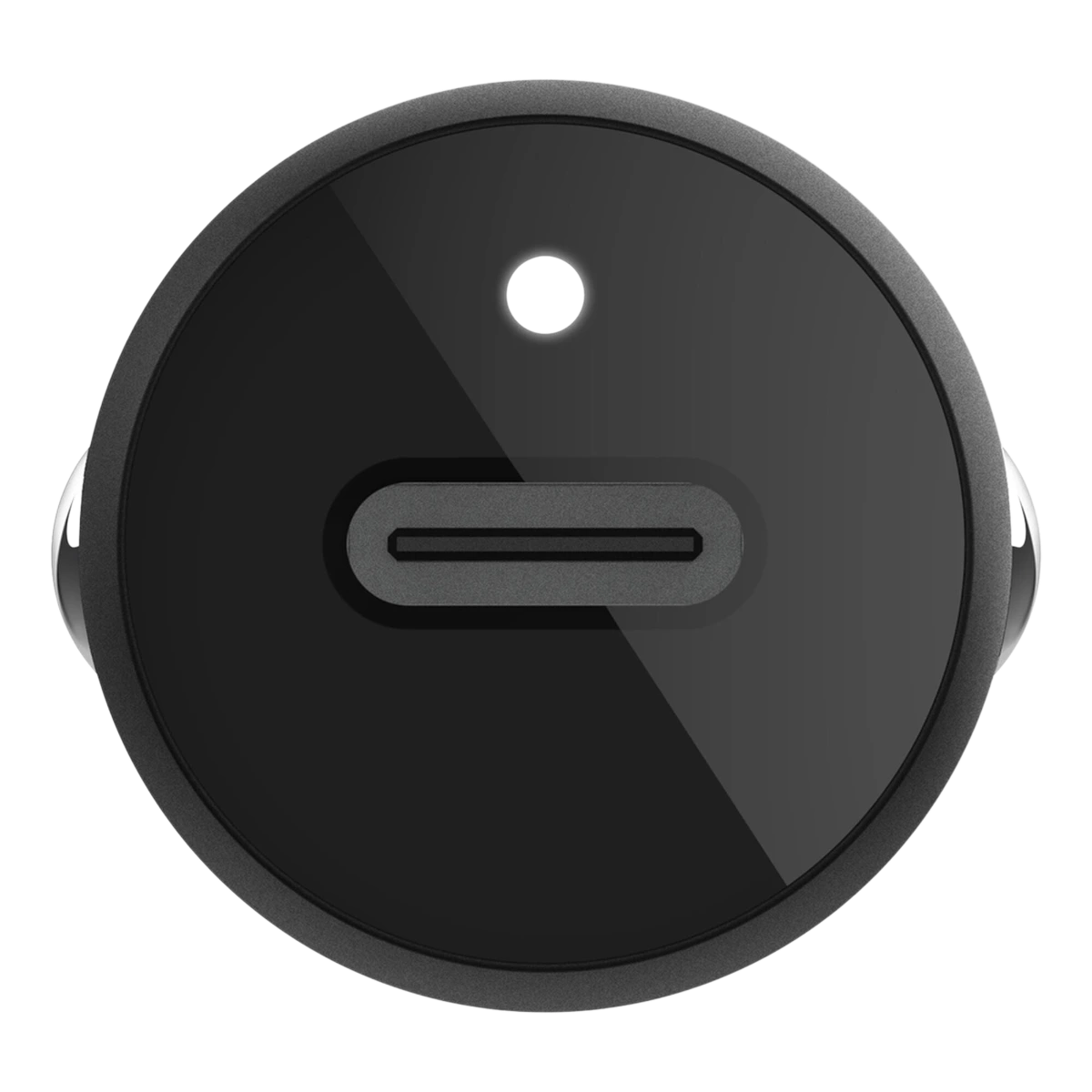 Belkin CCA004 car charger, front view of the USB-C port