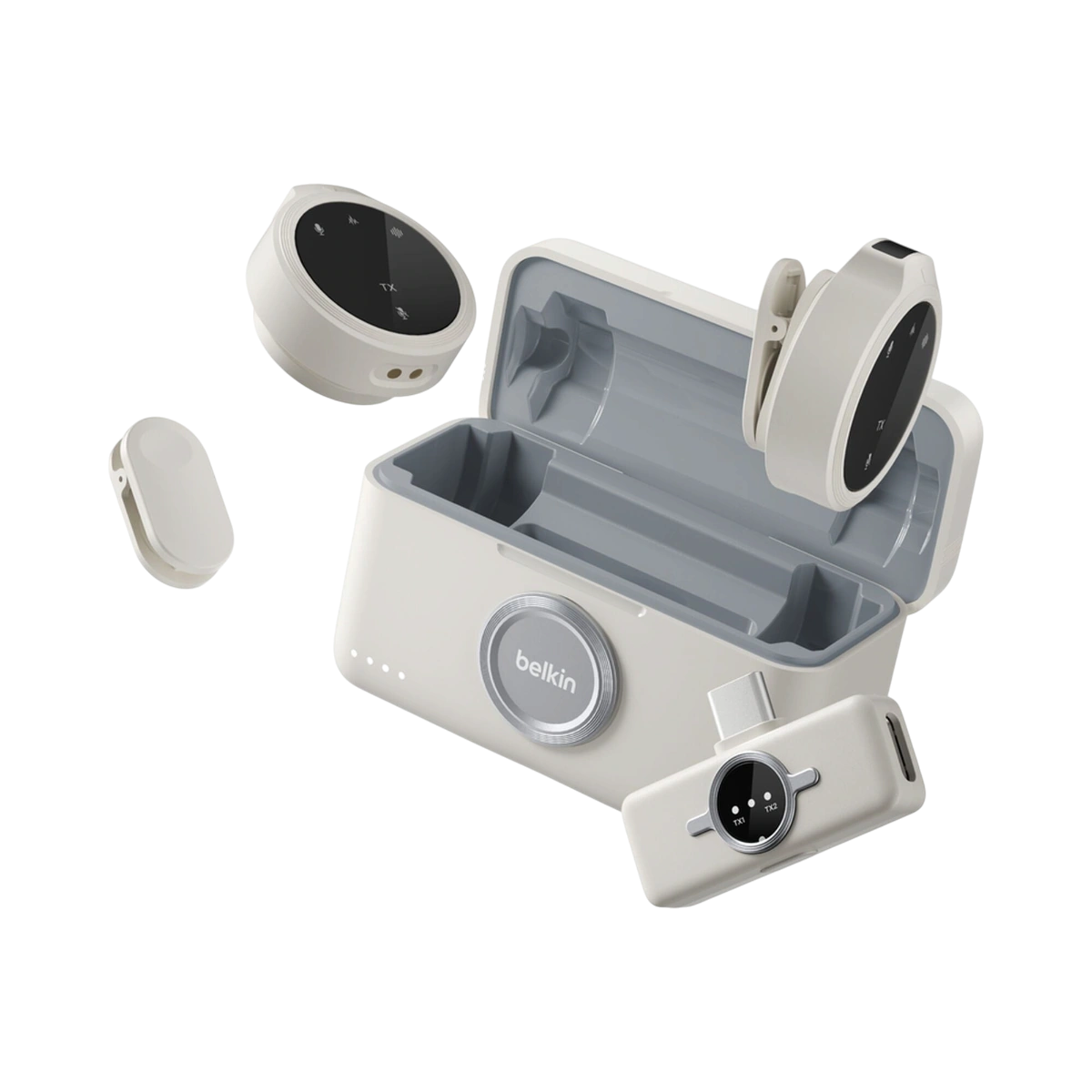 Belkin CTA003 microphones out of the charging case