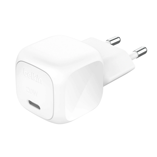 Belkin BoostCharge 20W USB-C wall charger with EU plug, white