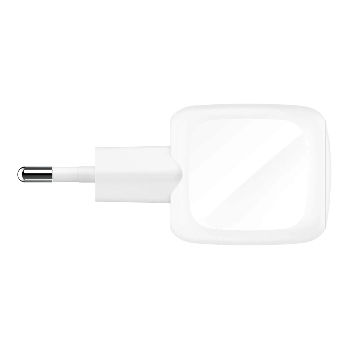 Belkin 45W USB-C charger side view with EU pins