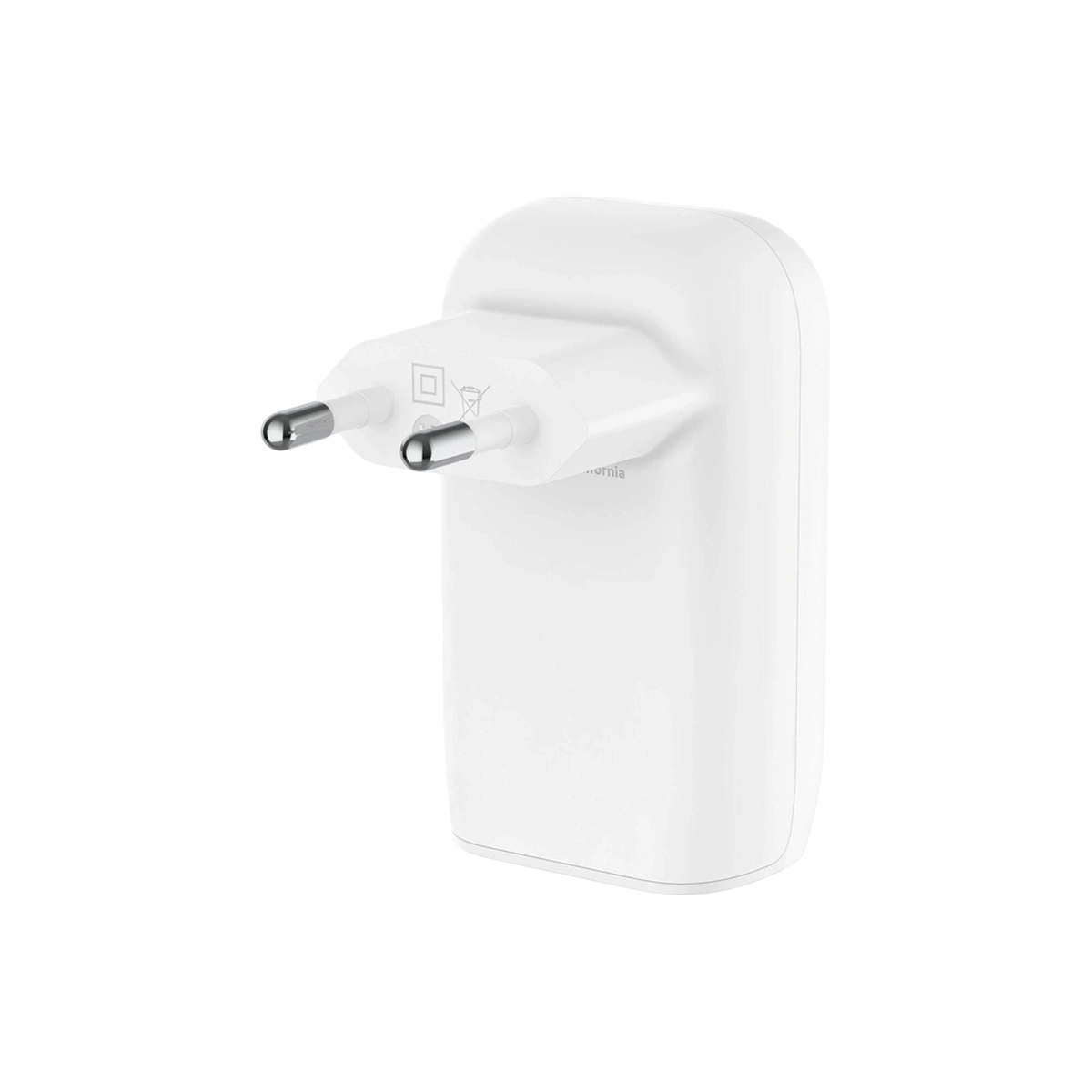 Belkin WCC002 67W charger side view with EU pins