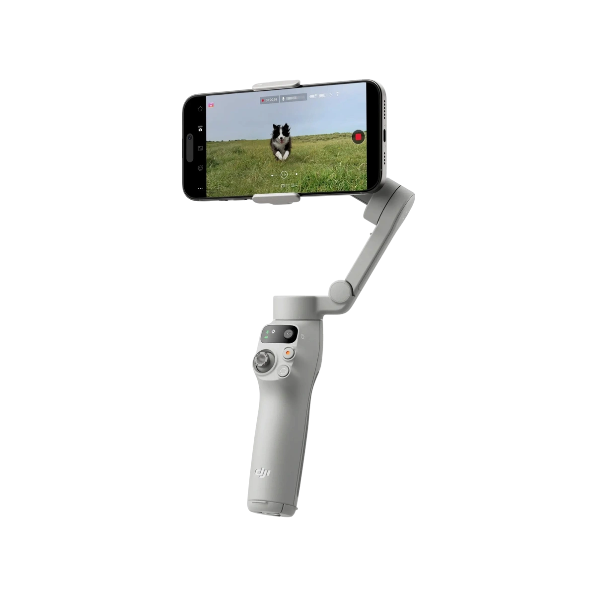 DJI Osmo Mobile 7, with phone mounted