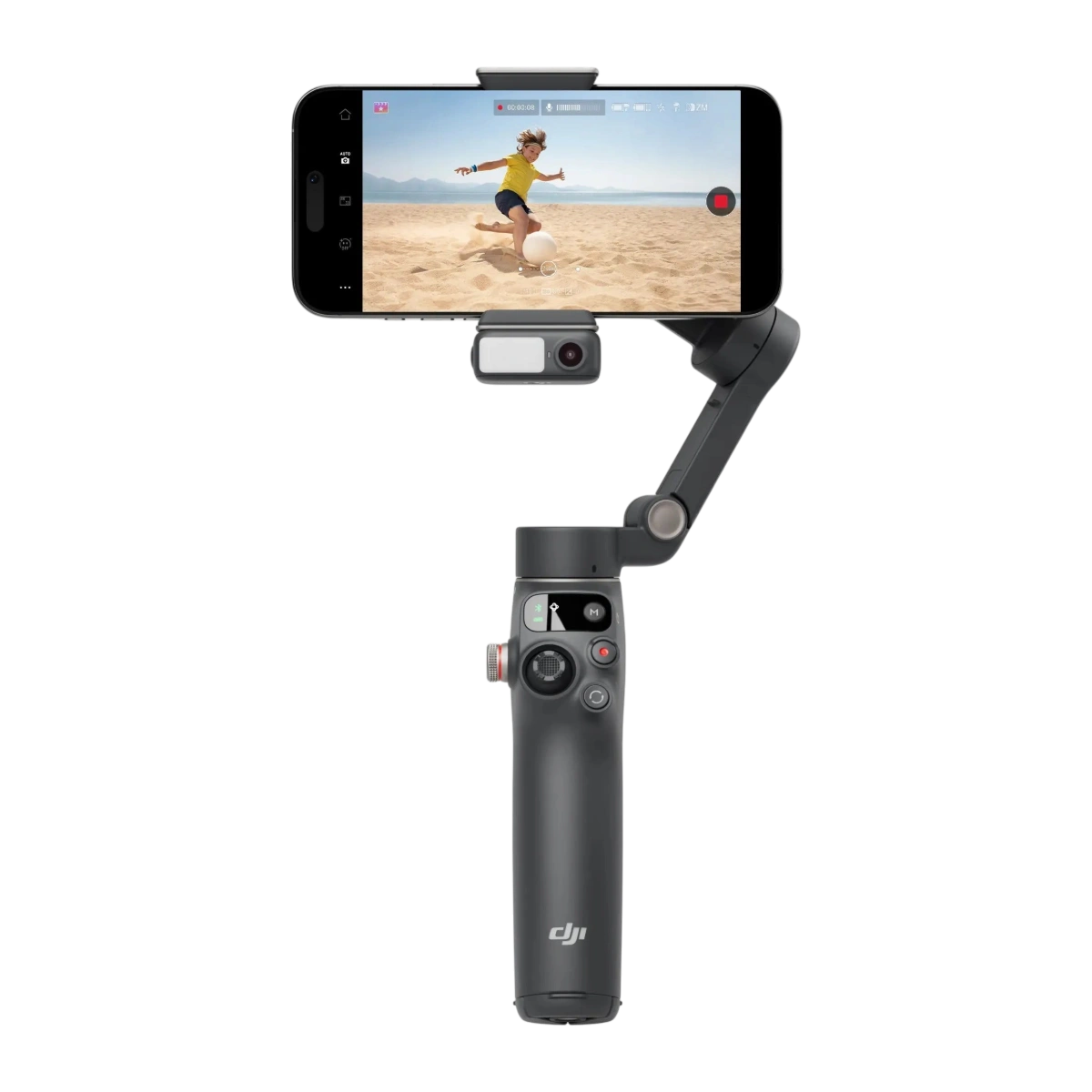 DJI Osmo Mobile 7P, with phone mounted
