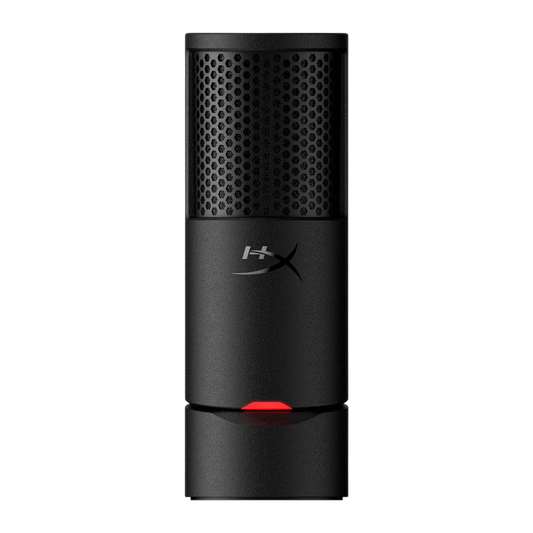 HyperX SoloCast 2 USB microphone, front view with mute LED