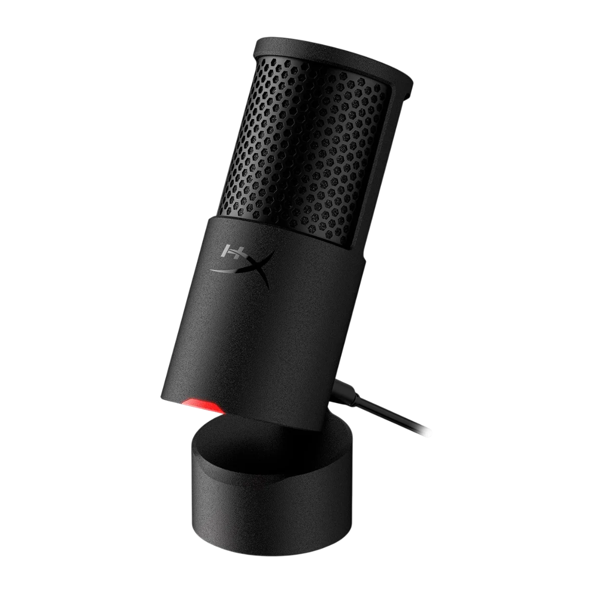HyperX SoloCast 2 microphone angled on the base