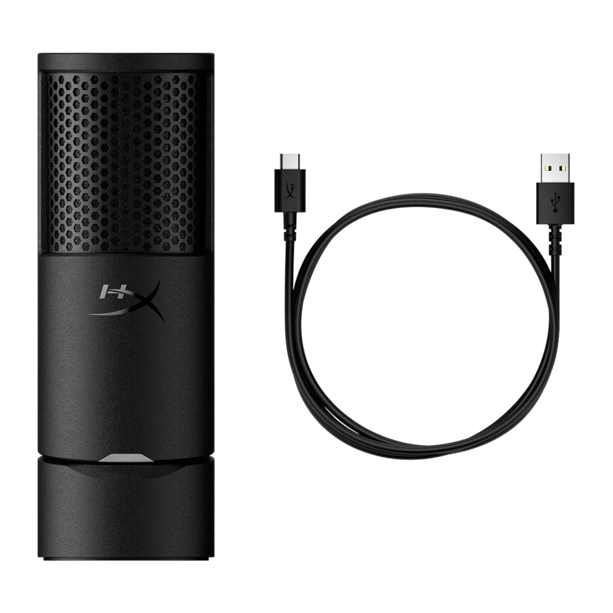 HyperX SoloCast 2 with included USB-C to USB-A cable