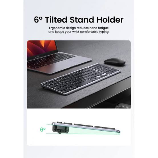 UGreen 15258 Ultra Slim Wireless Keyboard – US Layout, Grey