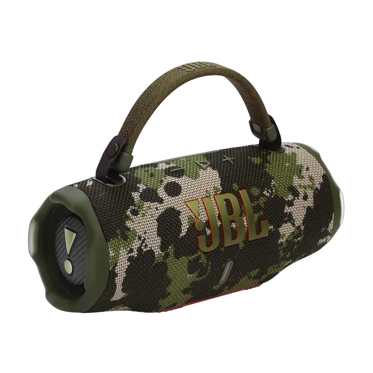 JBL Charge 6 in Squad (Camo), with carry strap