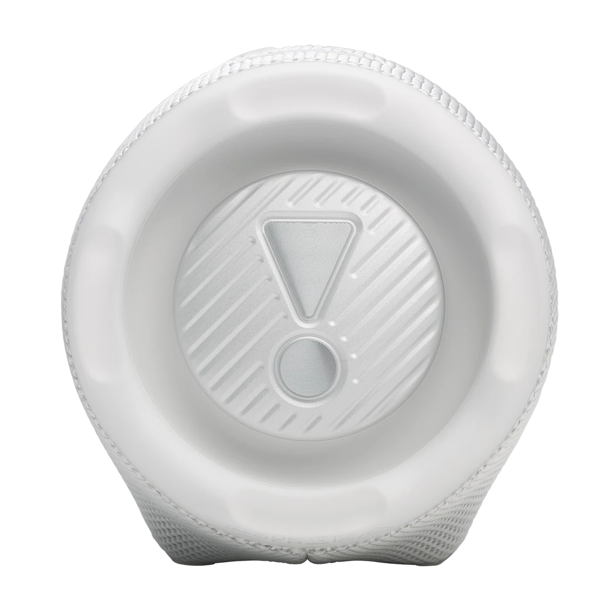 JBL Charge 6 in White, end view