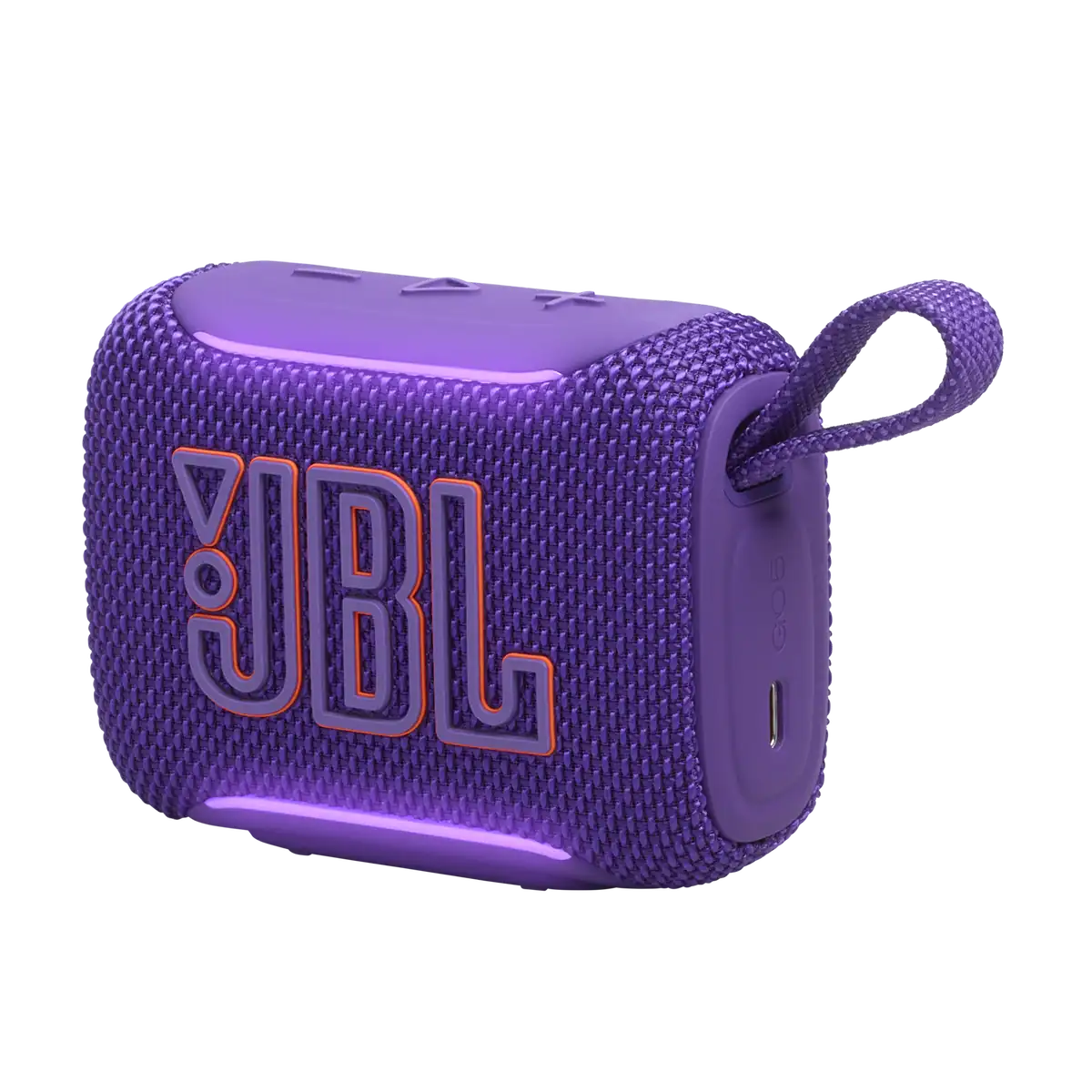 JBL Go 5 in Purple, three-quarter view