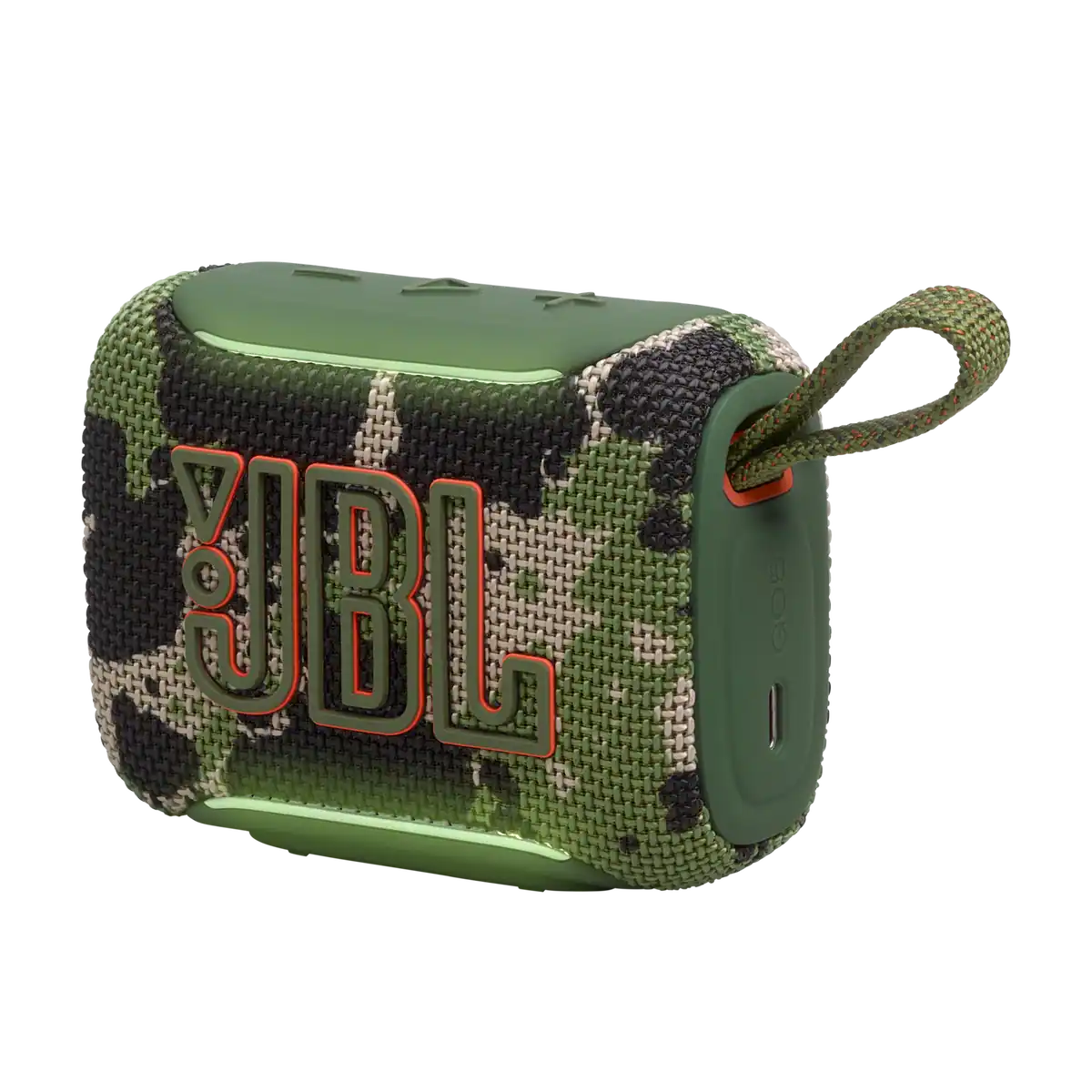 JBL Go 5 in Squad (Camo), three-quarter view