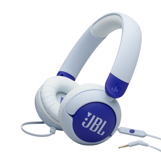 JBL Junior 320 in Blue, angled view with cable