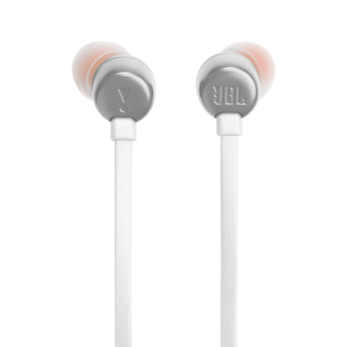JBL Tune 310C in White, earbuds front